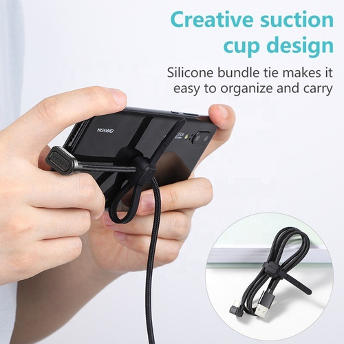Imagen 2 de 10 de Cable Usb Forma U 180° Gaming Pro Carga Rápida Tipo C