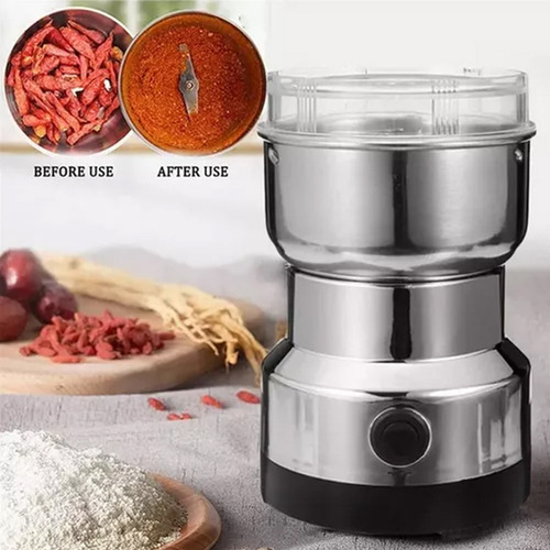 M Mini Triturador Inox Moedor Elétrico De Grãos Semente