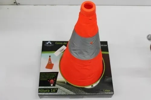 Cono Precaucion Con Reflejantes Vial Carro Proteccion Uv Led