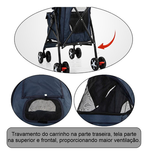 Línea Pet Stroller Plus Dog Premium para perros y gatos, color rojo