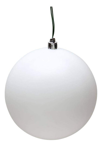 4 Bolas De Navidad Vickerman Color Blanco