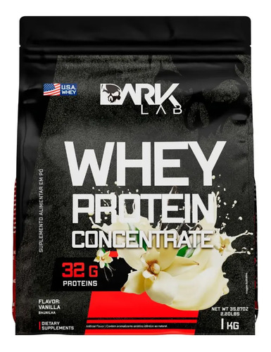 Whey Protein Concentrado 1kg Dark Lab Sabor Baunilha