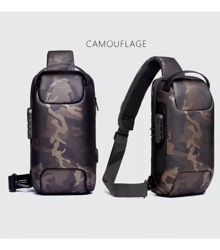 Camuflaje Nuevo Bolso De Pecho Hombre Bolsa De Mensajero De Hombro