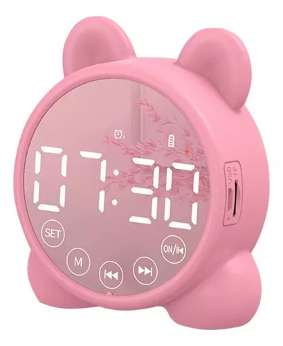 1 pieza de reloj despertador para niños, luz LED Digital, reloj despertador,  luz nocturna, niña, niñ JAMW Sencillez