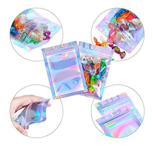 Bolsas Resellables Holograficas 10x15cm X100u