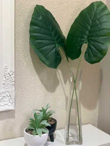 Planta Artificial Hoja Costilla De Adan Deco Interiores 61cm Color Pata de Elefante