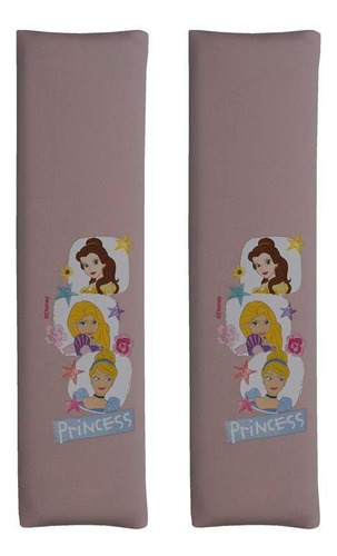 Par Cubre Cinturon De Seguridad Auto Niños Disney Princesas Color Rosa