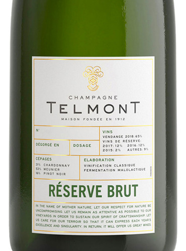 Pack De 2 Champagne Telmont Reserve Brut 750 Ml