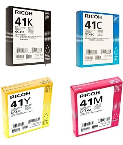 Ricoh ,62,63,64 - Juego De 4 Cartuchos (c,k,m,y) Para Gc 41.