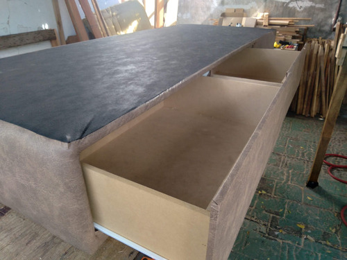 Base De Somier Con Cajones Cama 1 Plaza Envíos A Domicilio Blanco