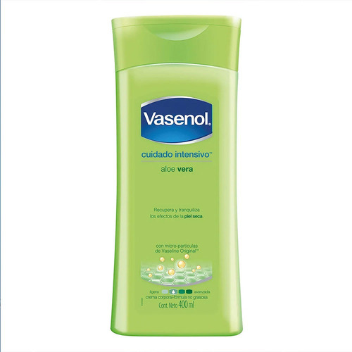 Imagen 1 de 1 de Crema líquida Vasenol Aloe vera en tubo depresible 400 ml