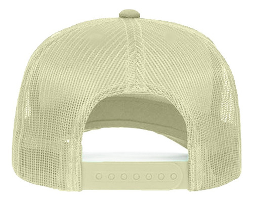 Boné Trucker Bege Liso Redinha Macaco Maluco Aba Curva
