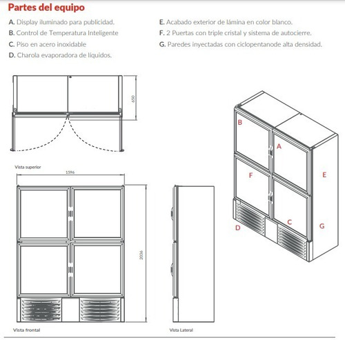 Refrigerador Vertical Torrey Tvc Vrd-42 Pies 4 Puertas
