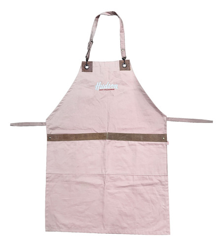 Delantal De Cocina Hudson Color Rosa Diseño de la tela Liso