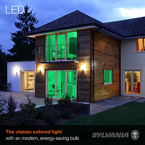 Bombilla Led De Vidrio Verde Filamento A19 De Sylvania,...