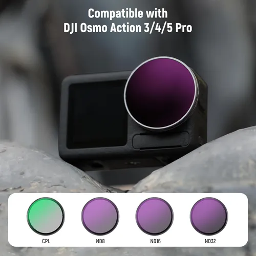 Juego De Filtros Nd Para Dji Osmo Action 3 4 5 Pro 4 Unidade