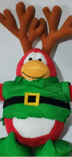 Peluche Club Penguin Christmas Edition Navidad Pinguino Red