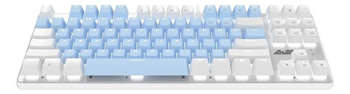 Teclado Mecánico Blanco/azul Switch Red- Ajazz Ak40 Color del teclado Blanco