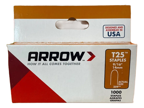 Grampas Grapas P/cables Origen Usa 11 14 Mm 1000u T25 Arrow