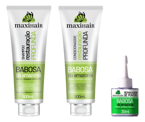 Kit Babosa Da Amazonia Maxihair Shamp+cond+rep De Pontas