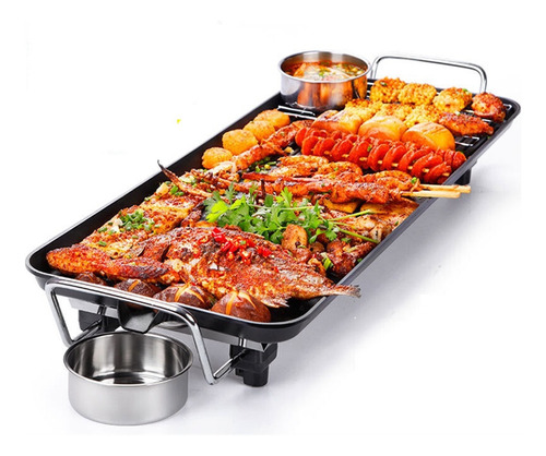 Parrilla Eléctrica Antiadherente De 1300w For Barbacoa,