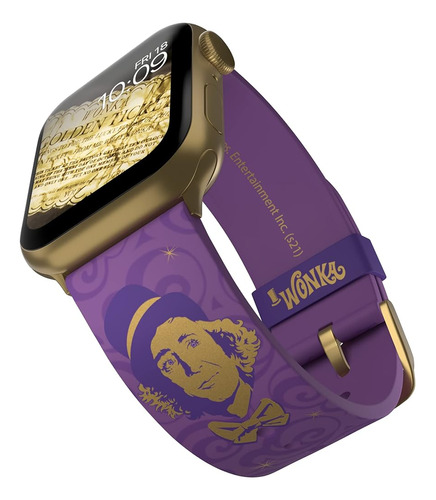 Willy Wonka - Golden Wonka Smartwatch Band - Licencia Oficia