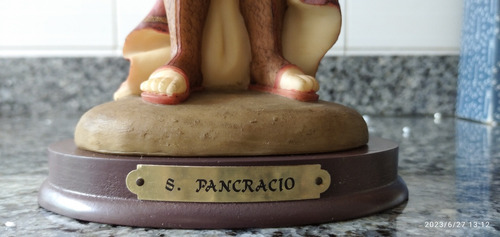 San Pancracio, Escultura De 33 Cm, Barocco.