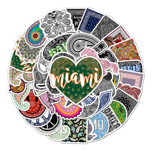Adesivos Paisley Estilo Ins Para Crianças G