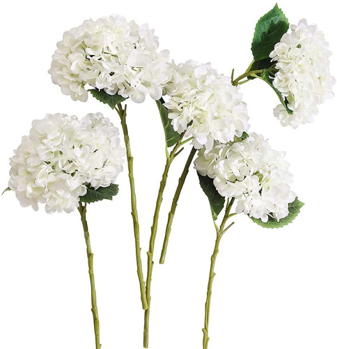 Ramo Flor Artificial Seda Hortensia 15.4  Tallo Para 12