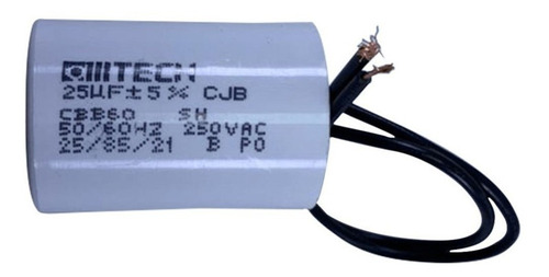 Capacitor 25uf Para Centrais De Motor De Portão Eletrônico