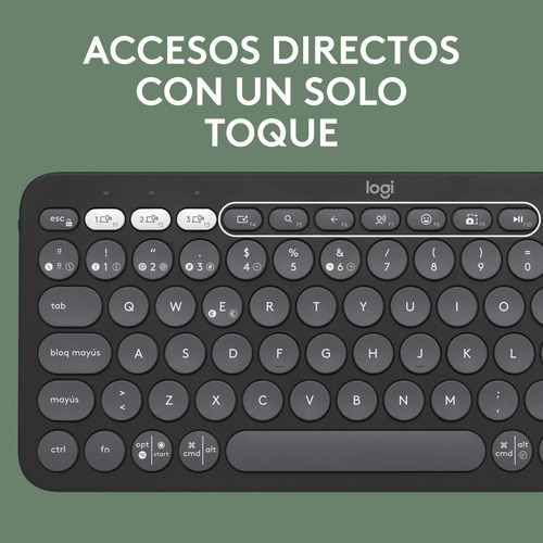 Logitech Pebble Keys 2 K380s Teclado Bt Multi-device Grafito