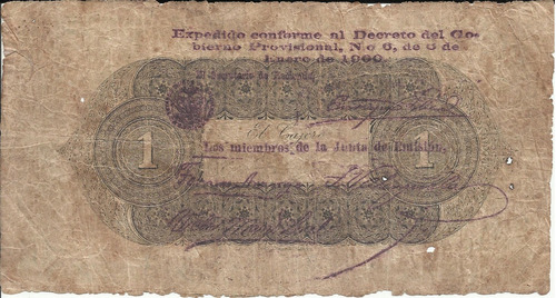 Colombia 1 Peso 1 Junio 1873 Banco De Santander
