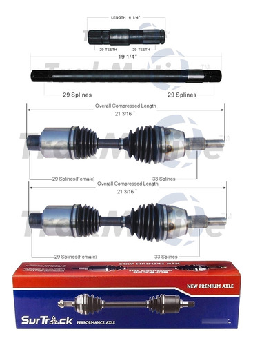 Eje Delantero Intermedio Para Dakota Raider 4wd