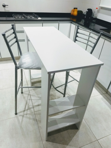 Imagen 4 de 6 de Desayunador Divisor De Ambientes Barra Mesa De Arrime
