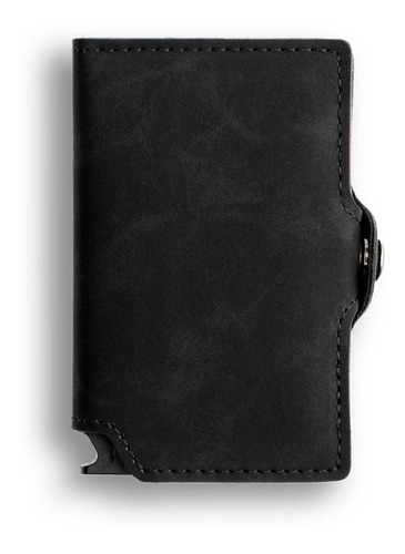 Imagen 3 de 5 de Billetera Walla Wallets Doble - Vintage Black & Silver