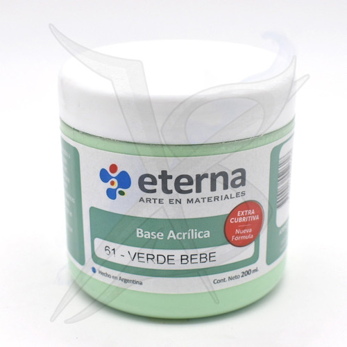 Base Acrilica - Eterna 200 Cc Verde Bebe - Xion Store