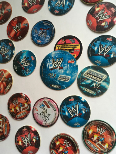 21 Tazos Wwe Sabritas Año 2009 Y 2013 Originales (Usado)