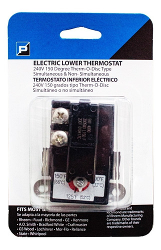 Termostato Calentador Eléctrico Inferior 240v Original Rheem