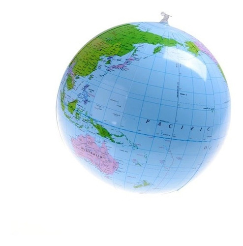 Globo Inflable De 40cm Para Niños / Mapa Mundial