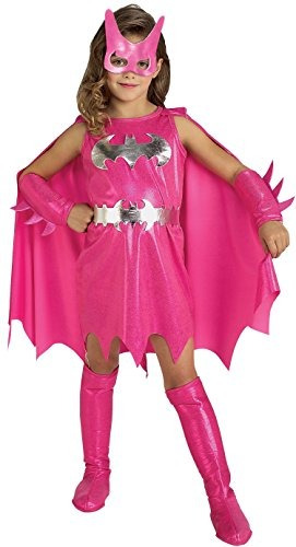 Disfraz De Batgirl Para Niña Talla Medium Color Rosado-