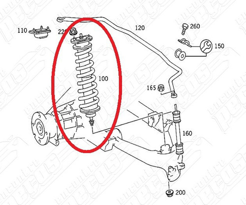 Amortecedor Traseiro Mercedes Ml320 V6 1998-2002 Original