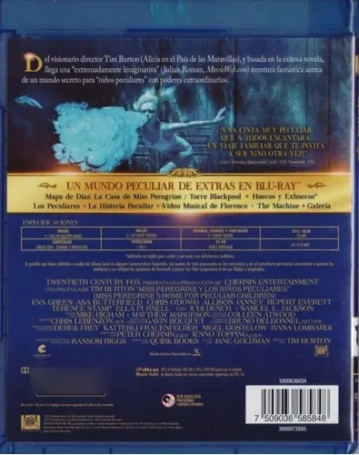 Miss Peregrine Y Los Niños Peculiares Pelicula Bluray