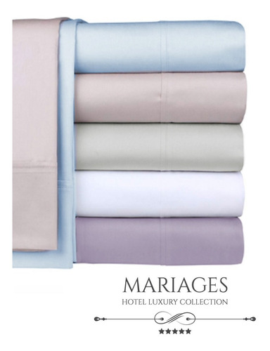 Imagen 5 de 9 de Set Sábanas Full -gabardina Algodón Percal 100% - 300 Hilos