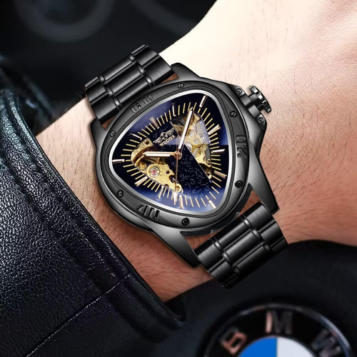 Winner Reloj De Pulsera Mecánico De Moda Con Esfera De Al De