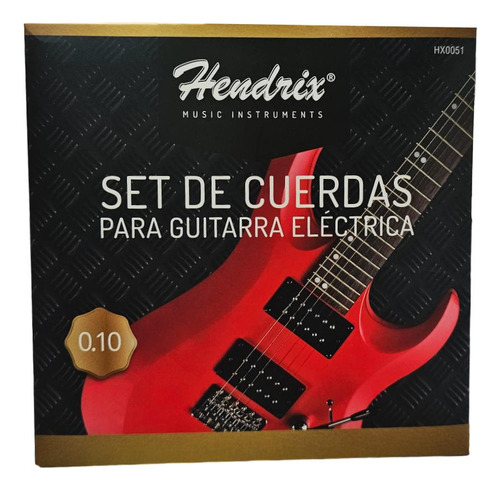 Set De Cuerdas Para Guitarra Eléctrica Calibre 0.10 Hendrix