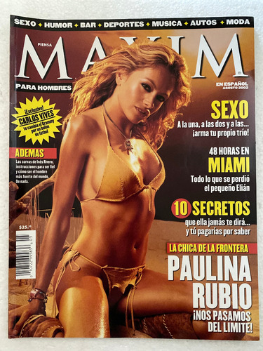Revista Maxim Para Hombres #5 Ago 2002 Paulina Rubio Mexico (Usado)