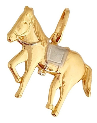 Pingente Cavalo  Em Ouro 18k  0.90 Gramas