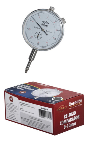 Relógio Comparador De Alta Precisão 0-10mm/0,01mm Corneta