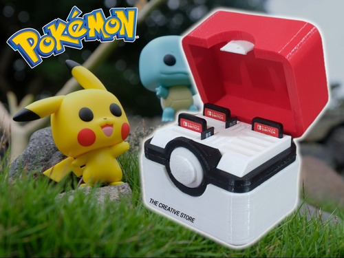 Pokebola - Cubo - Pokemon - Nintendo Switch - Portajuegos.