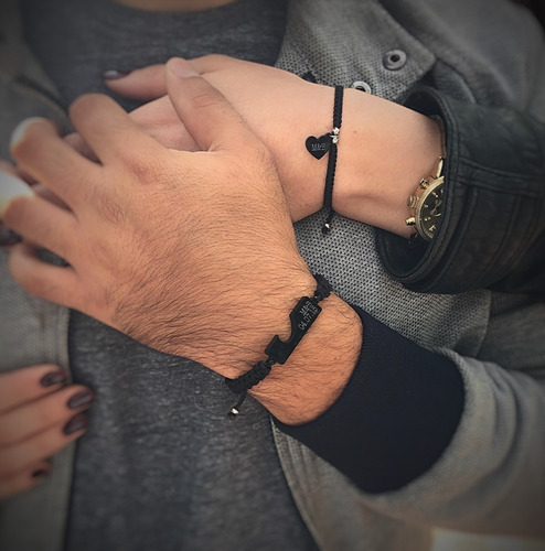 Pulseras Para Parejas Personalizadas Regalo Novios Corazón